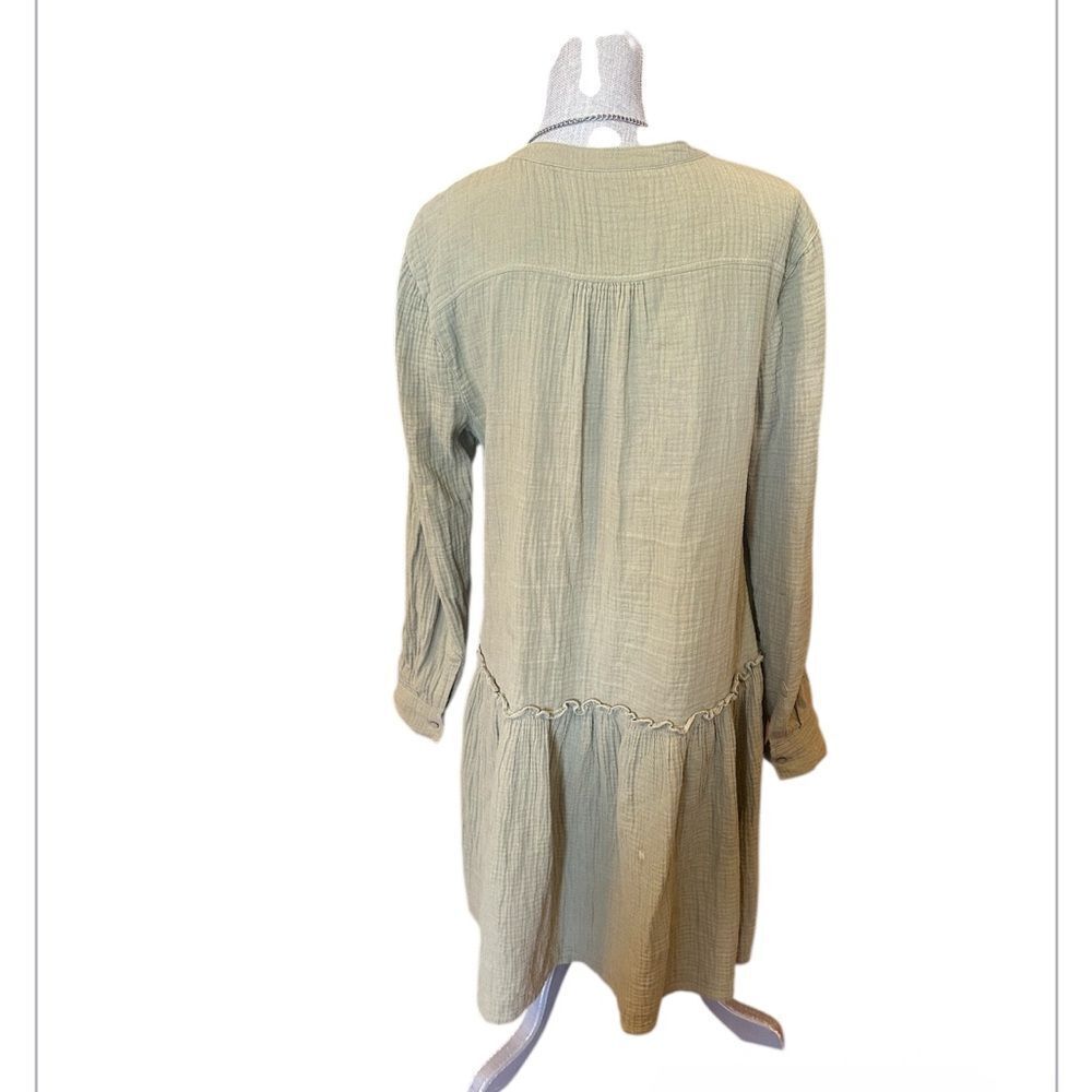 Carve Designs Olive Green Quilted Fabric dress L (4400) - Picture 2 of 3